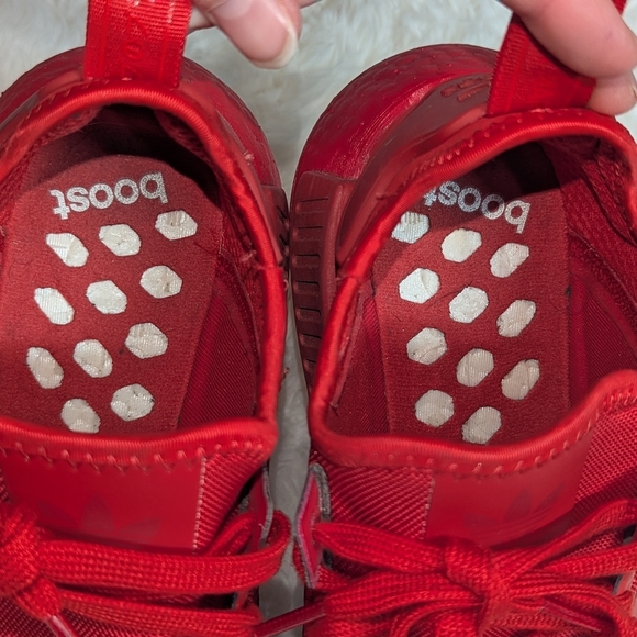 Adidas NMD R1 Men's Shoes Red-Scarlet FV9017 Triple Red Mens Sz 10 - Picture 5 of 10